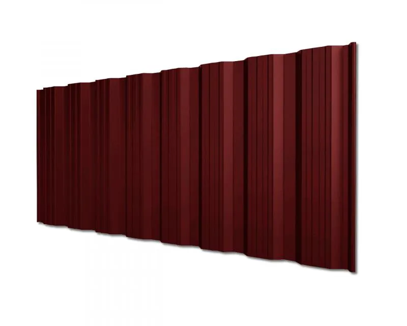 Trapezblech für die Wand im Profil T-18DRW/1100 in Kirschrot RR028 Trapezblech für die Wand im Profil T-18DRW/1100 in Kirschrot RR028